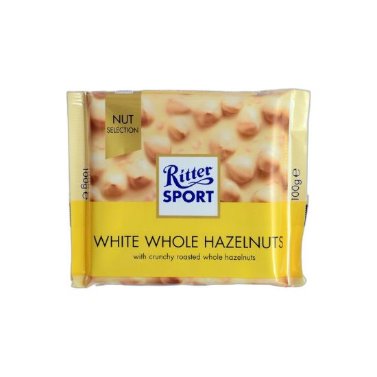 صورة Ritter Sport White Chocolate Whole Hazelnuts - 100GR