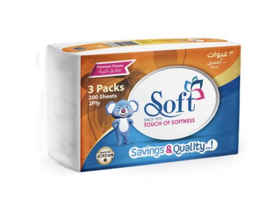 صورة سوفت محارم سحب - 200 ct * 3